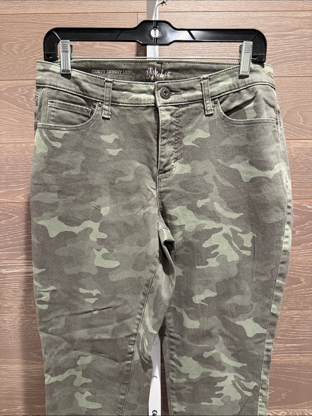 Style & Co. Skinny Camo Pants